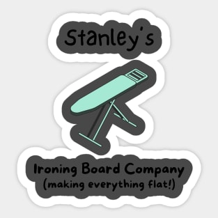 Stanley's Ironing Board Company Sticker